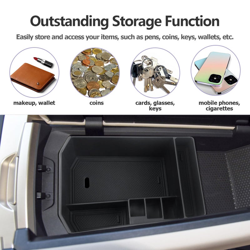 LUWU for 2025 2026 BMW iX Center Console Organizer 2022-2026 BMW iX xDrive45 xDrive60 M70 Armrest Storage Box Armrest Organizer Insert Tray 2025 iX i20 Armrest Console Organizer BMW iX Accessories - Image 4